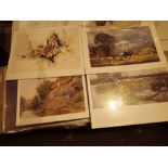 Large quantity of unframed posters including Pre Raphaelite examples