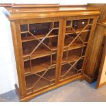 Astragal glazed mahogany bookcase on bracket feet 108 x 32 x 112 cm H