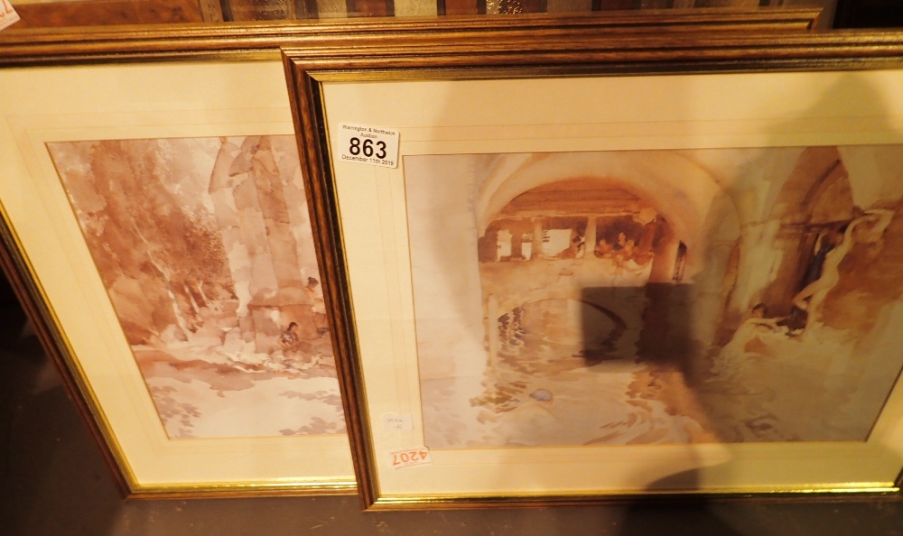 Two William Rusell Flint framed prints