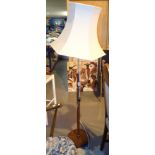 1970s teak standard lamp with shade