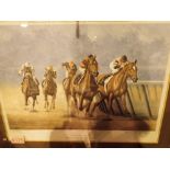 Framed and glazed limited edition print 534 / 750 affirmed defecting Alydar singed in pencil