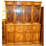 Large breakfront mahogany bookcase 156 x 45 x 189 cm H CONDITION REPORT: This item