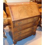 Mahogany bureau bookcase with fitted interior