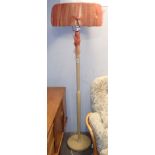 Shabby chic vintage standard lamp with shade