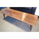 Low coffee table by Vanson with splayed tapering legs