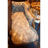 Button back Edwardian chaise longue L: 180 cm approximately