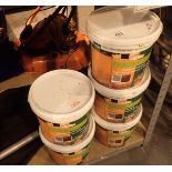 25L of red Fence Guard preservature garden paint