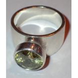 925 silver citreen set ring