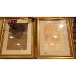 Two framed and glazed Dutch prints of outdoors