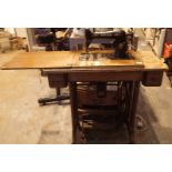 Singler pedestal sewing machine converted to electric CONDITION REPORT: All