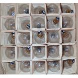 Fifty small bayonet fittings 240V light bulbs