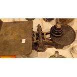 Cast iron kitchen scales and weights