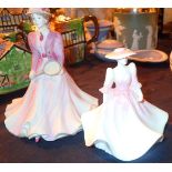 Two Coalport lady figurines