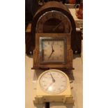 Art Deco style Whittington Westminster mantel clock further oak mantel clock and an stop clock