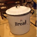 Vintage enamel bread bin