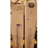Two Igenix tower heaters bionaire device and three phone handsfree sets