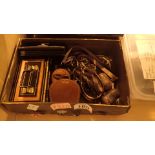 Box of mixed collectables including jewellery pipe etc