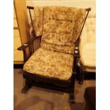 Vintage rocking chair with cushions