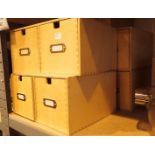 Four pine two drawer storage cupboards 33 x 27 x 17 cm