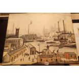 Large Lowry print on board