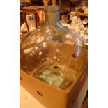 Large green glass carboy
