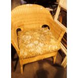 Cane single chair conservatory furniture