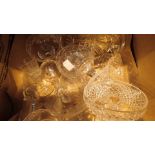 Box of mixed glassware