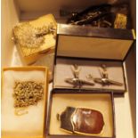 Box of assorted collectables including silver