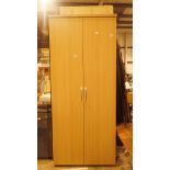 Pine veneer double wardrobe 80 x 56 x 188 cm similar two door cupboard 60 x 22 x 106 cm and two