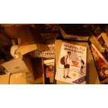 Box of mixed books including antique related and Playboy