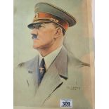 WWII German Hitler poster 44 x 32 cm
