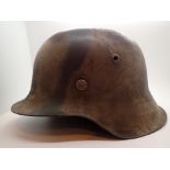 German WWII M40 combat helmet with appli