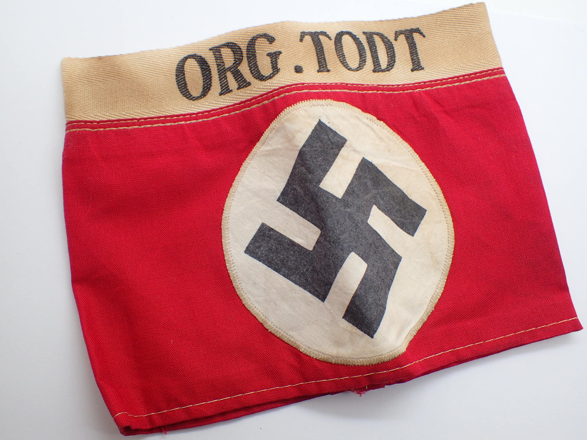 WWII German Org Todt Swastika armband