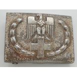 WWII German Red Cross pressed tin belt b