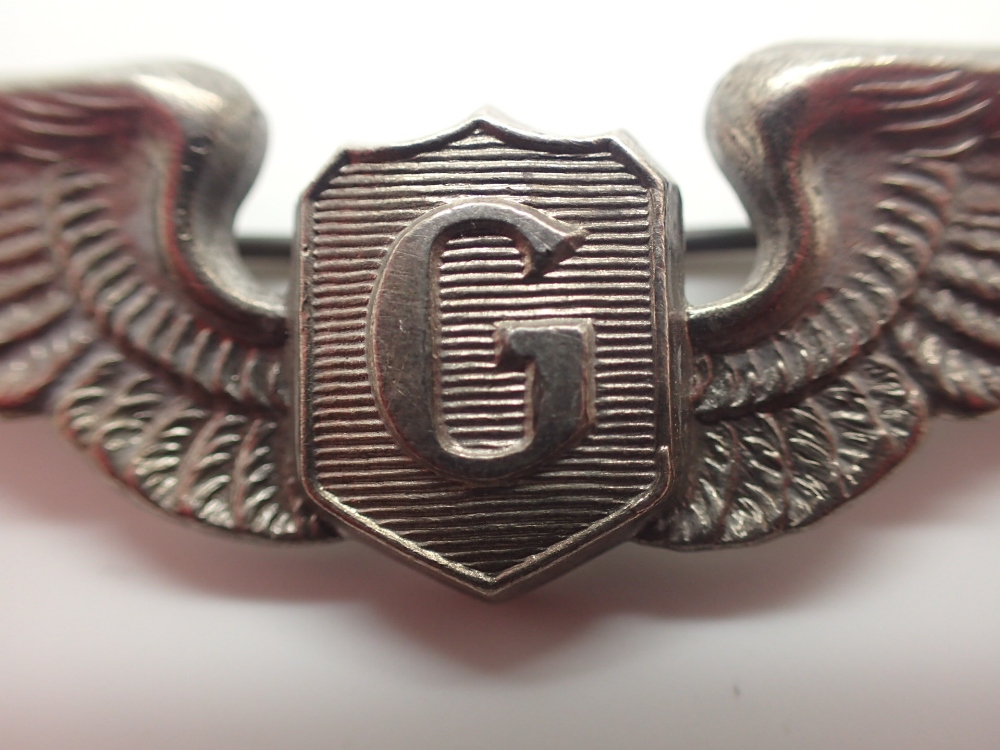 WWII hallmarked silver USA Glider pilots - Image 3 of 3