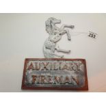 WWII British Auxilliary Fireman aluminiu