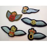 Five USA cloth badges