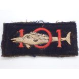 British WWI commando fabric badge