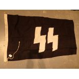 SS Camp printed flag stamped 1943 Berlin