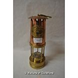 *E. Thomas & Williams Ltd reproduction brass and copper miners lamp (Lot Subject to VAT)