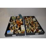 A large quantity of Wade Whimsies including two boxed Disney examples; Poole squirrel and otter;