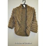 *Rabbit fur bolero jacket (Lot subject to VAT)