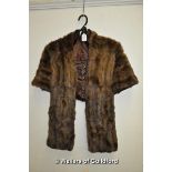 *Brown fur shawl (Lot subject to VAT)