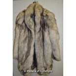 *Silver fox fur coat with matching hat (Lot Subject to VAT)