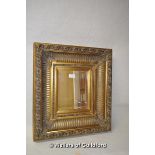 A modern gilt rectangular mirror in the antique style, 51 x 46cm overall.