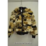 *Patchwork fur hooded jacket (Lot Subject to VAT)