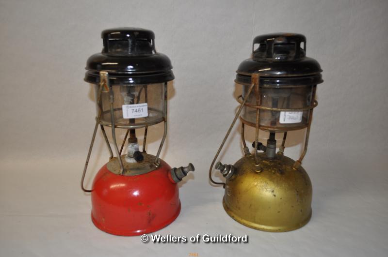 *Pair of Tilley lamps (one with cracked glass) (Lot subject to VAT)