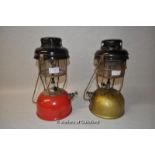 *Pair of Tilley lamps (one with cracked glass) (Lot subject to VAT)