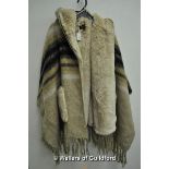 *Boho Top Shop two-piece fur tasselled cape (Lot Subject to VAT)