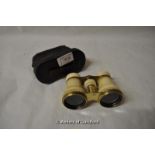 *Victorian ivory and brass opera glasses in original case (Lot Subject to VAT)
